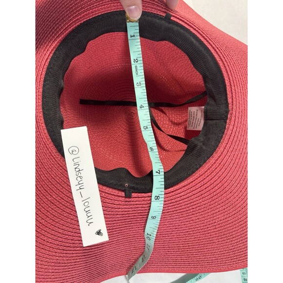 Pink Floppy Hat Wide Brim Foldable for Women Summer Bow Travel Outdoor Sun Wear